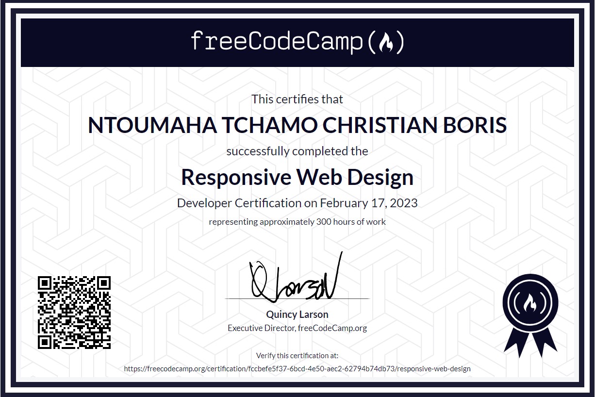 REPONSIVE WEB DESIGN CERTIFICATE